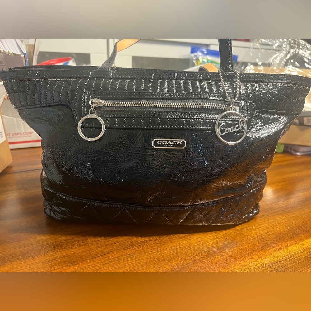 Coach Poppy Black Shoulder Bag
